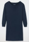 Slaapshirt met lange mouwen oversized manchetten donkerblauw - Modern Nightwear