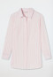 Sleep shirt long-sleeved woven fabric button placket stripes lilac - Pyjama Story