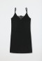 Sleep shirt modal spaghetti straps lace black - Sensual Premium