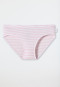Panties bamboo soft waistband stripes rosé - Natural Love