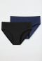 Panty 2-pack high-waisted dark blue/black - Invisible Cotton