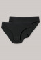 Slip confezione da 2 cotone biologico nero - 95/5