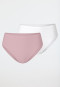Slips 2er-Pack Organic Cotton weiß/ zartrosa - 95/5