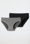 2-pack of black/heather gray panties – Seamless