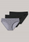Panties 3-pack organic cotton black/ anthracite polka dots - 95/5