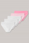 Confezione da 5 slip in cotone biologico di colore bianco/rosa - 95/5