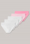 Slips en lot de 5 Coton bio blanc/rose - 95-5