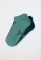 Stay-fresh sneaker socks 2-pack blue/green - Fashion