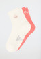 2-pack Stay Fresh medium shaft cream/ rosé socks - Fashion