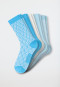 Socks 5-pack multi-colored patterned - Bluebird