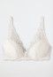 Soft bra with cups non-wired lace Lurex off-white - Glam Lace
