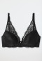Soft bra with cups non-wired lace Lurex black - Glam Lace