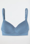 Reggiseno reggiseno con coppa e coppette scorrevoli grigio-blu - Unique Micro