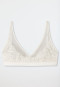 Reggiseno morbido senza ferretto e imbottiture, in pizzo lurex, bianco sporco - Glam Lace