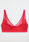 Soutien-gorge soft sans armatures et coussinets dentelle rouge - Feminine Lace