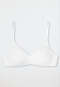 Reggiseno morbido in cotone biologico imbottito senza ferretto, bianco - 95/5