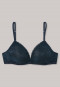 Reggiseno modellato morbido senza ferretti con inserto integrale con pizzo di colore blu notte - Pure Lace