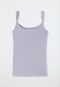 Spaghetti top double rib organic cotton lilac - Pure Rib
