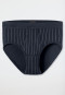 Sportslip mit Eingriff Streifen nachtblau - Fine Interlock