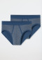 Lot de 2 slips de sport ouverts en côtelé brun-gris imprimé - Original Classics