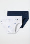 Sports briefs 2-pack fine rib organic cotton seal pirates dark blue/white - Boys World