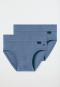 Sportslips 2er-Pack jeansblau - Fine Rib