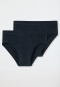 2-pack of sports briefs with a navy fly-front – fine rib Essentials
