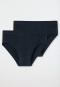 Confezione da 2 slip sportivi con patta, blu marino - Essentials Feinripp