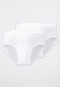 2-pack white double rib sports briefs with a fly - Essential