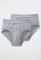 Sports brief with fly 2 pack flecked with gray-Authentic