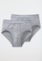 Sportslip met voorsluiting 2-pack grijsmelange - Authentic