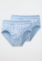 2-pack light blue checkered sports briefs with a fly - Essentials