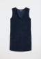 Beach dress terry cloth V-neck pockets dark blue - Aqua Beachwear