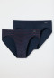Supermini 2er-Pack Tactel® uni gemustert dunkelblau - selected! premium inspiration