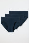 Bikini 3-pack organic cotton dark blue - 95/5