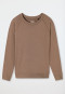 Sweat-shirt manches longues Lyocell bords-côtes marron - Mix+Relax Lounge