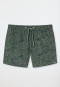Pantaloncini da nuoto con fantasia di colore verde oliva - Wave Nature