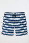 Pantaloncini da bagno in tessuto riciclato SPF40+ a righe blu - Aqua Teen Boys