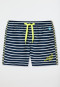 Zwemshort geweven stof gerecycled SPF 40+ strepen donkerblauw met patroon - Rat Henry