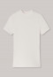 T-shirt dubbelrib opstaande kraag vanille - Mix+Relax