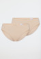 Slip sgambato confezione da 2 cotone biologico sabbia - 95/5