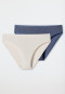 Confezione da 2 slip Tai, sabbia/blu - Modal Essentials