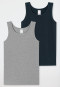 Tank tops 2-pack organic cotton anthracite/gray heather - 95/5