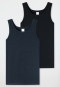Tank tops 2-pack organic cotton black/midnight blue - 95/5