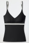 Tankini top removable soft cups adjustable straps black - California Dream