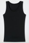 Tank top double rib black - Pure Rib