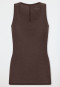 Tanktop diepbruin - Personal Fit