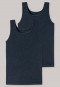 Tanktops 2-pack nachtblauw - Personal Fit