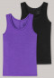 Tank Tops 2er-Pack schwarz/lila - Personal Fit