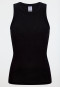 Black Fine-Ribbed Strap Top - Revival Paula
